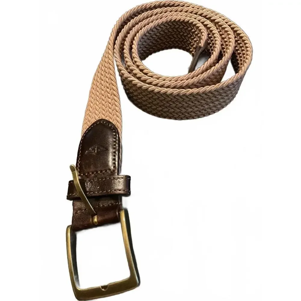 Dockers Leather and Woven Casual Belt Size 41”
